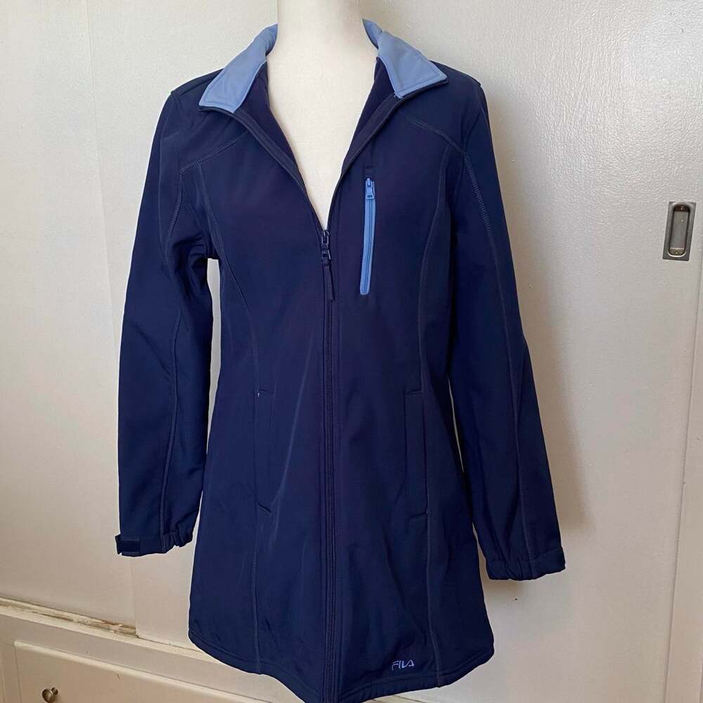 FILA Women's Blue softshell wind/water resistant jacket size Medium